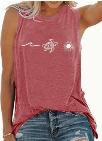 Women's Sleeveless Shirt (Option: Pink-S)