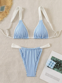 Women's Two-piece Casual Swimsuit P288-10 (Option: Blue-L)
