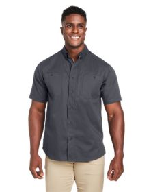 Men's Advantage IL Short-Sleeve Work Shirt - BLACK - 5XL (Color: DARK CHARCOAL, size: XL)